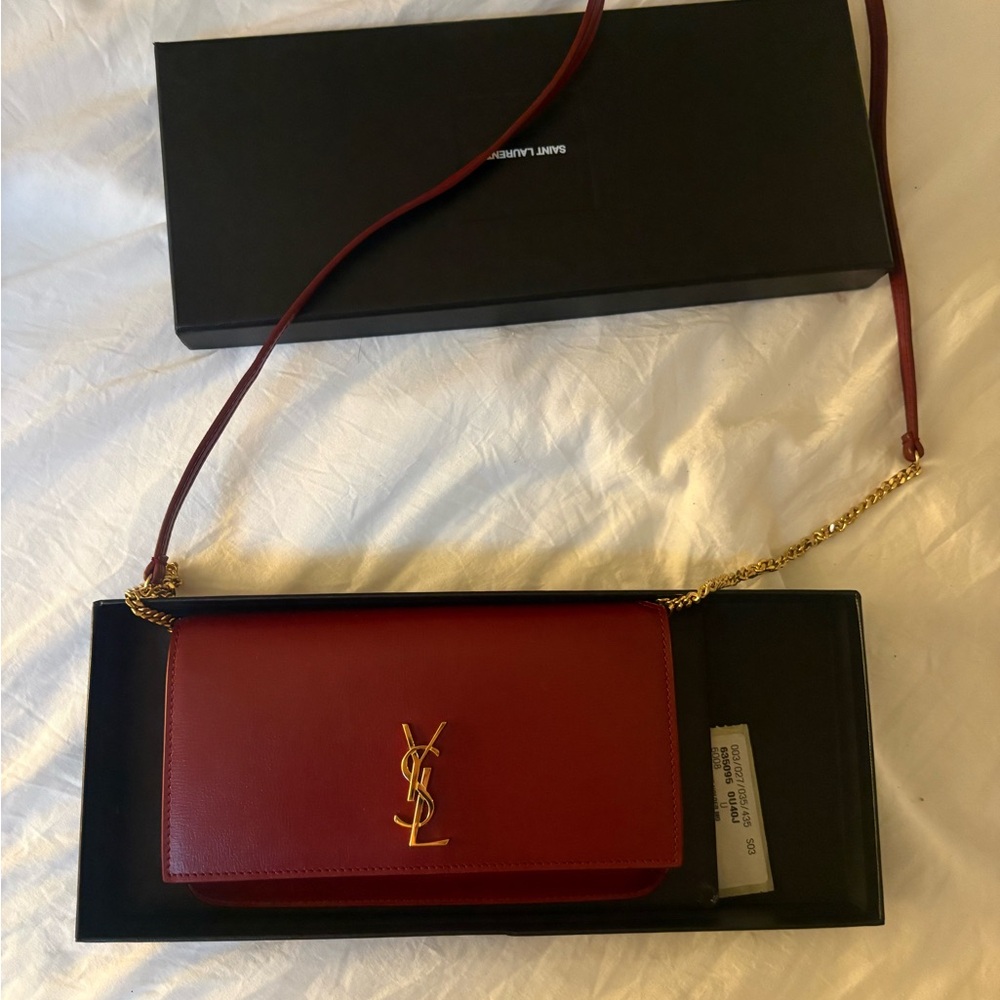 Saint Laurent Burgundy Crossbody Bag